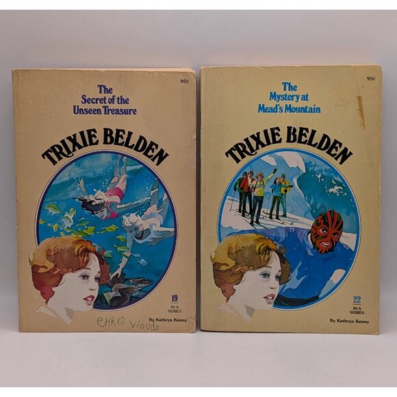 Vintage Trixie Belden Kathryn Kenny 4 Book Lot Mystery Paperback Oval 9 12 19 22 - Picture 5 of 6